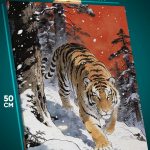 Картина на стену Животные тигр абстракция 40x50