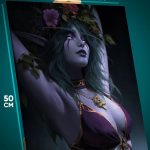 Картина на стену World of Warcraft Игра ночная эльфийка 40x50