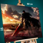 Картина на стену Берсерк Аниме Гатс 40x50
