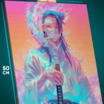 Картина на стену Магическая битва Аниме Гето абстракция 40x50
