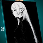 Картина на стену Фрирен Аниме готическая эльфийка 40x50