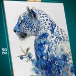 Картина на стену Животные леопард абстракция 40x50