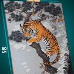 Картина на стену Животные тигр абстракция 40x50