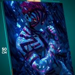 Картина на стену Клинок рассекающий демонов Аниме Аказа 40x50