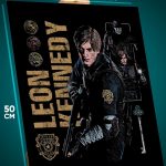 Картина на стену Resident Evil Игра Леон Кеннеди 40x50