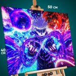 Картина на стену Магическая битва Аниме Годжо Сатору 40x50