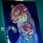 Картина на стену Девушка Арт тигр сюрреализм 40x50