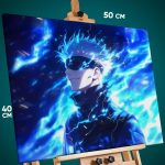 Картина на стену Магическая битва Аниме Годжо Сатору 40x50