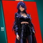 Картина на стену Honkai: Star Rai Игра девушка ретро 40x50