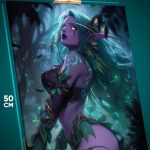Картина на стену World of Warcraft Игра ночная эльфийка 40x50
