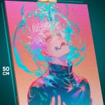 Картина на стену Магическая битва Аниме Годжо Сатору 40x50