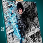 Картина на стену Наруто Аниме Саске Учиха Акацуки манга 40x50