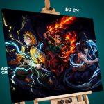 Картина на стену Клинок рассекающий демонов Аниме охотники 40x50