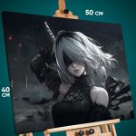 Картина на стену Nier: Automata Игра Аниме 2B 40x50