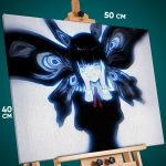 Картина на стену Девушка Аниме-арт сюрреализм готическая 40x50