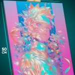 Картина на стену Наруто Аниме Наруто Узумаки абстракция 40x50