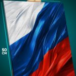 Картина на стену Арт флаг России триколор 40x50