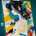 Картина на стену Девушка Аниме-арт сюрреализм 40x50