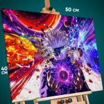 Картина на стену Магическая битва Аниме Годжо Сатору 40x50