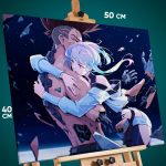 Картина на стену Киберпанк Аниме Дэвид и Люси 40x50