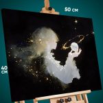 Картина на стену Девушка Аниме-арт сюрреализм 40x50