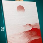Картина на стену Пейзаж Япония абстракция 40x50