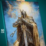 Картина на стену Темная фэнтези рыцарь света 40x50