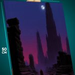 Картина на стену Темная фэнтези рыцарь пейзаж 40x50