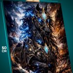Картина на стену Фэнтези конь лошадь 40x50