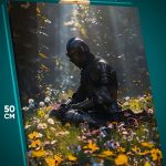 Картина на стену Темная фэнтези рыцарь отдыхает 40x50