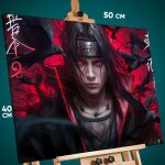 Картина на стену Наруто Аниме Итачи Учиха Акацуки 40x50