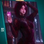 Картина на стену Baldurs Gate Игра Эвелин девушка 40x50