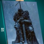 Картина на стену Темная фэнтези рыцарь отдыхает 40x50