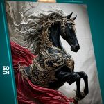 Картина на стену Фэнтези конь лошадь 40x50