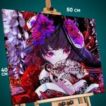 Картина на стену Девушка Аниме-арт Япония 40x50