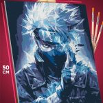 Картина по номерам Наруто Аниме Какаши Хатаке 40x50