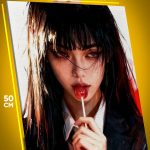 Картина на стену Девушка с леденцом Азия 40x50