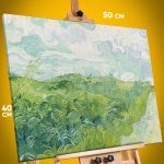 Картина на стену Репродукция Поле с зеленой пшеницей 40x50