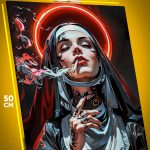 Картина на стену Девушка Портрет грешная монашка 40x50