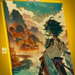 Картина на стену Геншин Импакт Игра Сяо 40x50
