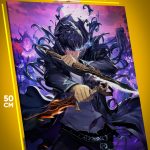 Картина на стену Поднятие уровня в одиночку Аниме 40x50
