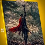 Картина на стену Темная фэнтези рыцарь поле битвы 40x50