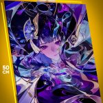 Картина на стену Геншин Импакт Игра Сёгун Райдэн 40x50