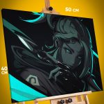 Картина на стену Valorant Игра Джетт 40x50