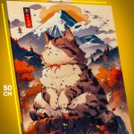 Картина на стену Котики Арт дзен Япония Азия 40x50