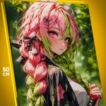 Картина на стену Клинок рассекающий демонов Аниме Мицури 40x50
