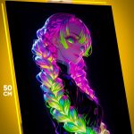 Картина на стену Клинок рассекающий демонов Аниме Мицури 40x50