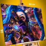 Картина на стену Аркейн игра Джинкс 40x50