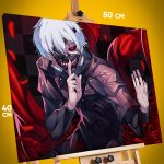 Картина на стену Токийский гуль Аниме Канеки Кен 40x50