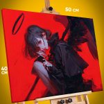 Картина на стену Девушка Аниме-арт ангел 40x50